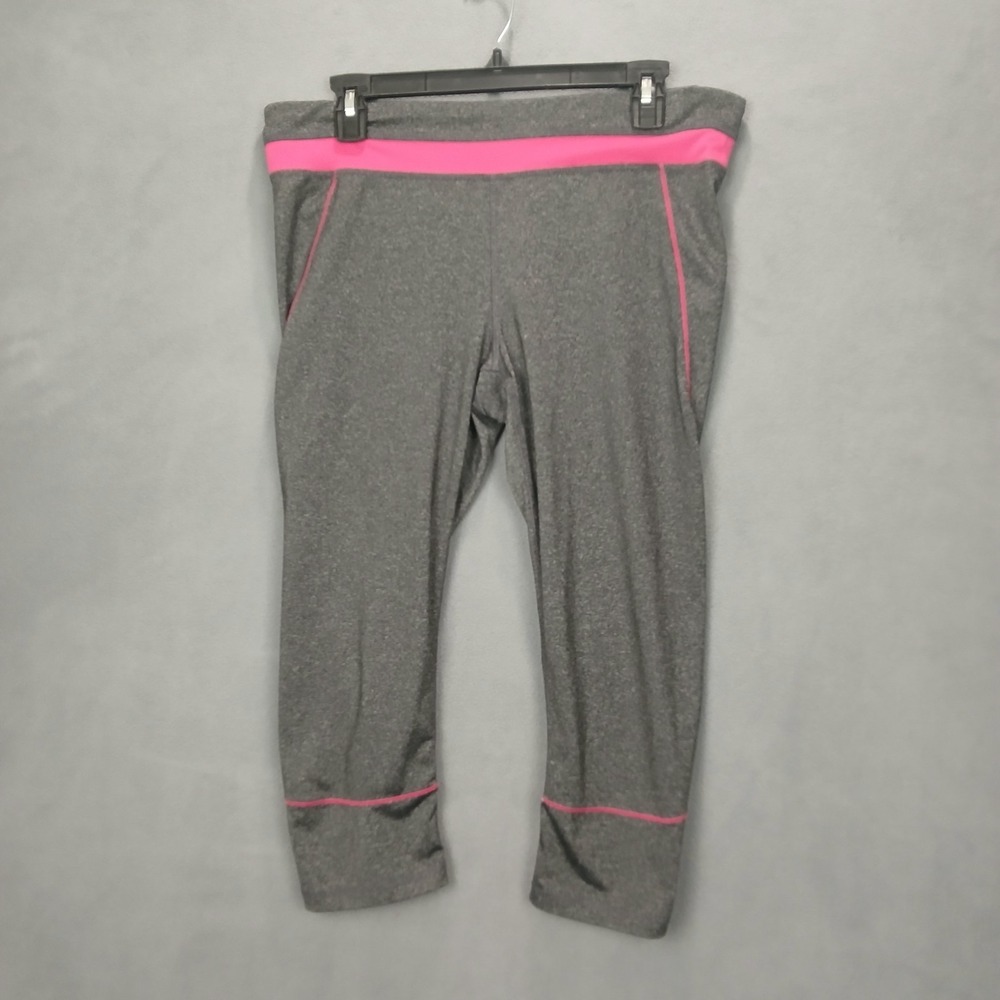 Cascade Sport Performance Speed Dri Leggings Womens Large Charcoal Gray Stretch